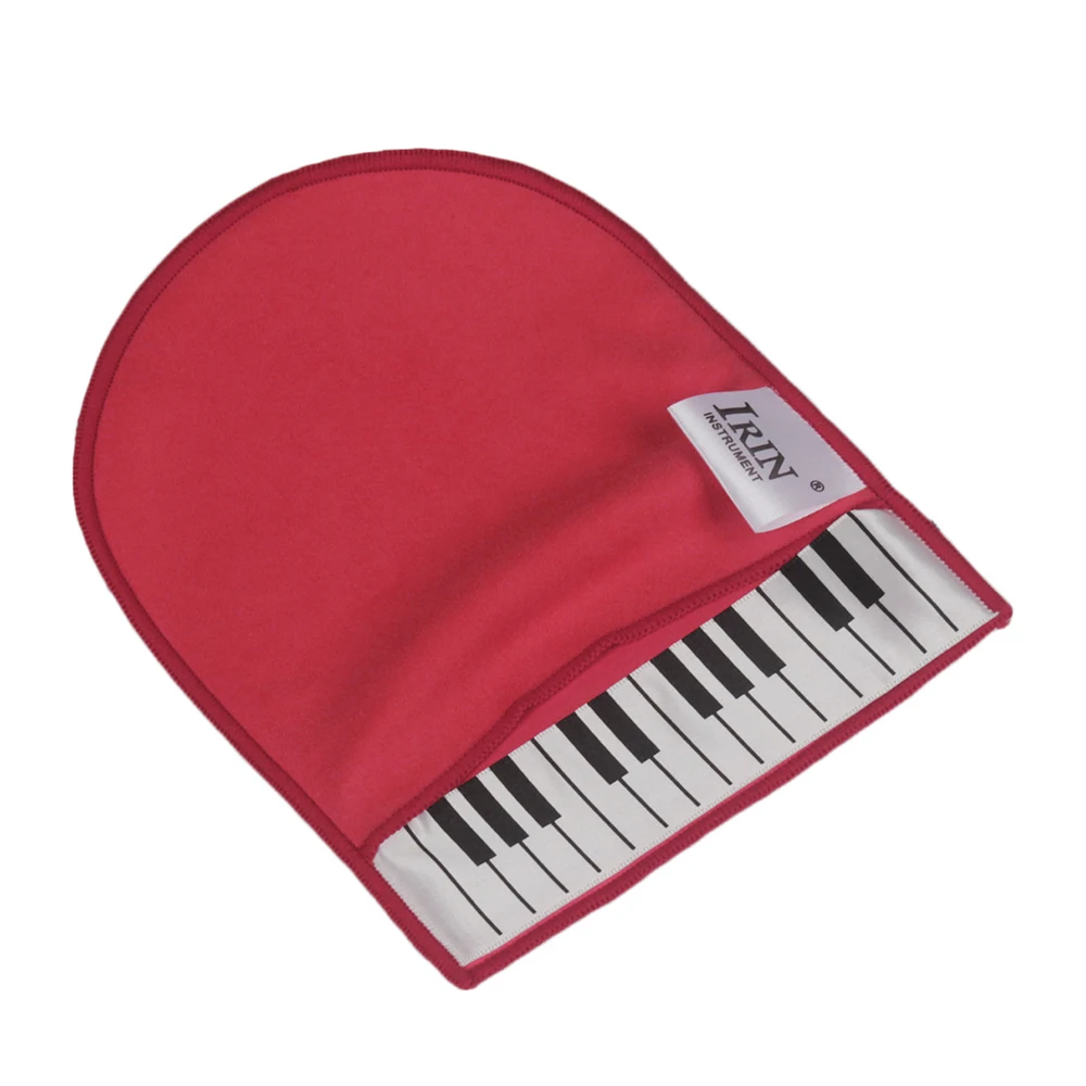 Pattern Design Soft Microfibre with Piano Keyboard Muslady IRIN Piano Key Cleaning Glove Musical Instrument Cleaning Cloth