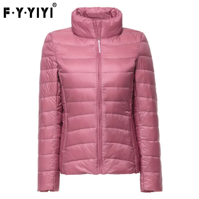 FYYIYI Womens Spring Casual Standing Collar Light Thin