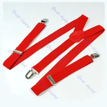 2 шт./лот, эластичные красные подтяжки с y-образной спинкой в стиле унисекс