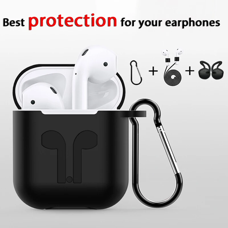Bluetooth покрытие для наушников Airpods 2 Чехол Аксессуары силиконовый мягкий чехол