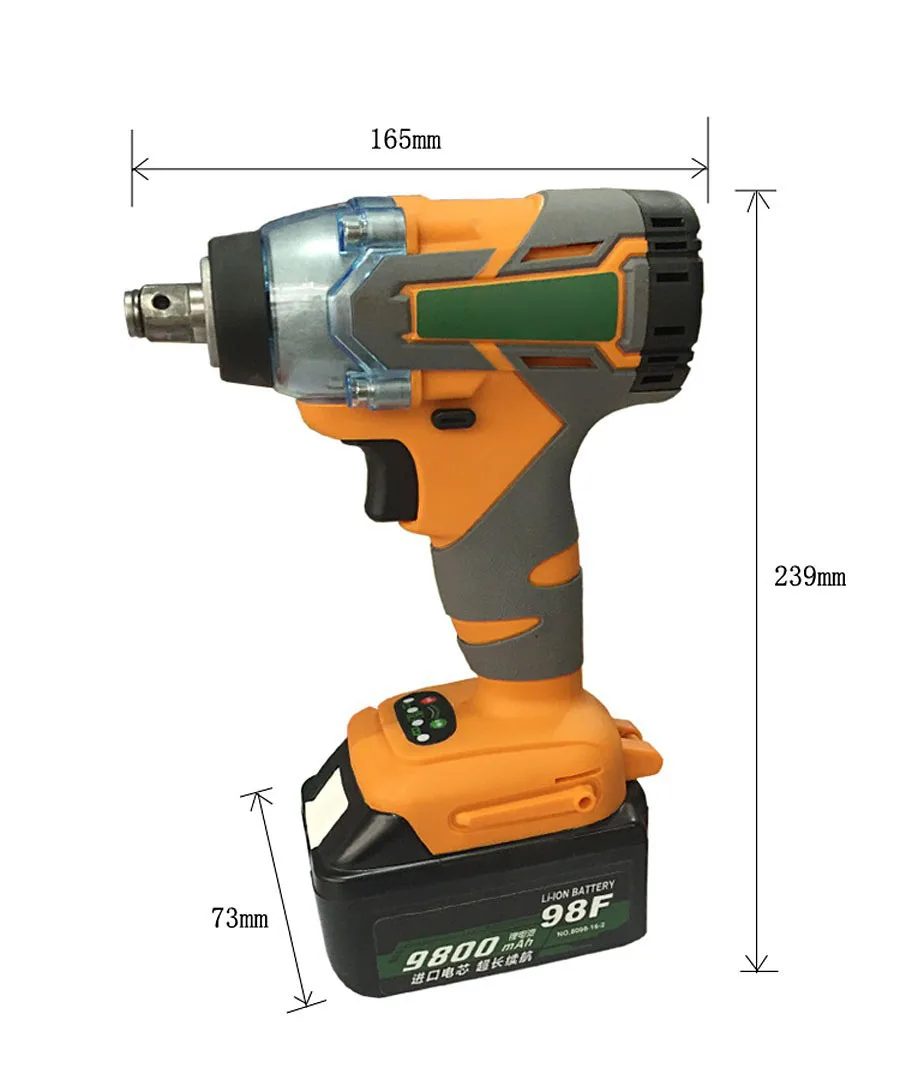 Brushless Cordless Rechargeable  Lithium Battery Car Electric Wrench-010