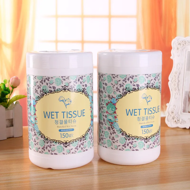 

150 sheet/ Bags Quality Non-woven Wet wipes Clean Sterilization Car Household Disposable Paper Towels Pumping Customized