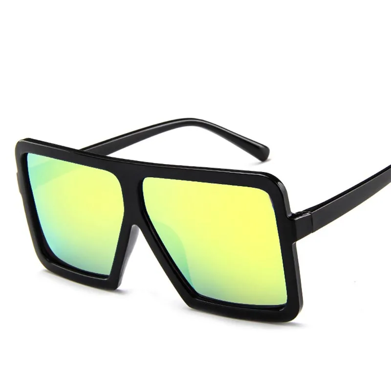 LeonLion, квадратные солнцезащитные очки для женщин, дизайнерские, Роскошные, мужские/женские, большая оправа, солнцезащитные очки, классические, UV400, винтажные, Gafas De Sol Mujer - Цвет линз: Black Gold