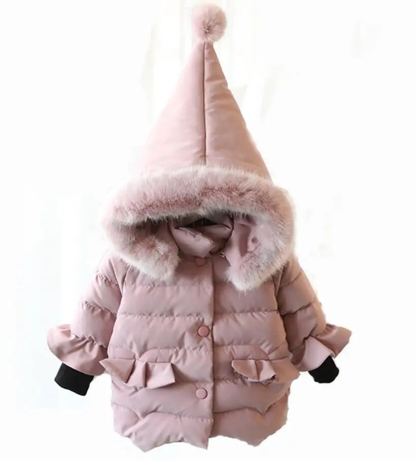 

2018 New Fashion Girls Winter Jacket Kids Baby Children Toddler Girls Hoodie Keep Warm Outerwear Clothing 9M 12M 18M 2 3 Year 66