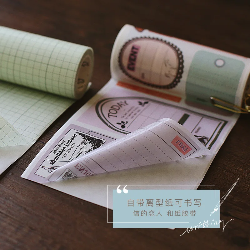 Винтажные Примечания сетка клейкая лента для декорации Washi DIY планировщик