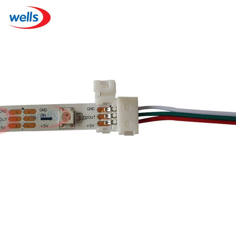 5 шт. 2pin 3pin 4pin RGB Разъем 15 см кабель для 5050 WS2811 WS2812B 3 pin Светодиодная лента|rgb connector|4pin