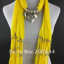 Ювелирные изделия план с бусинами шарфы с подвесками модные гладкие чистый полиэфир цвета женские платок на голову