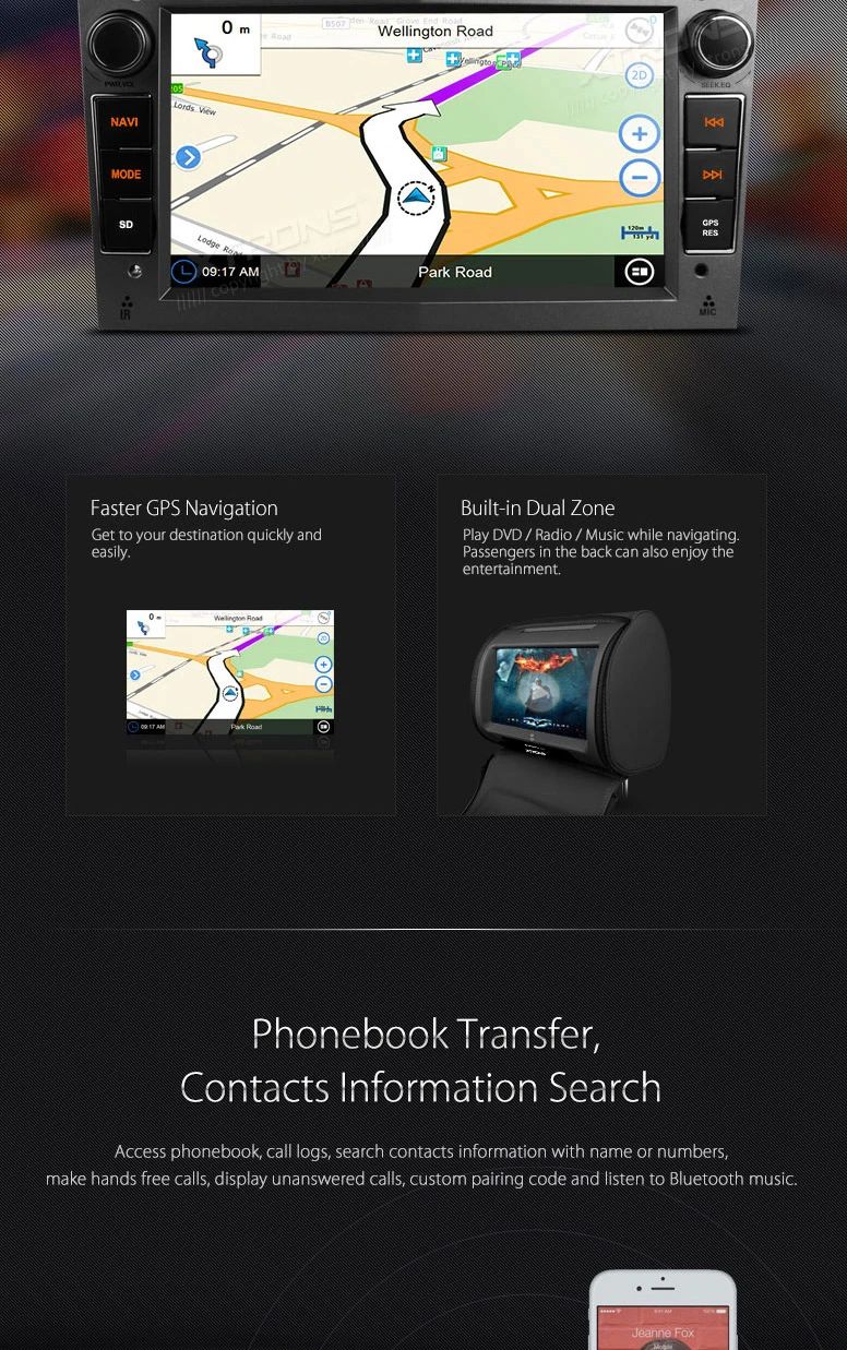 Best 7" Touch Screen Car DVD for Opel/Vauxhall Zafira (B) 2005-2012 & Astra (H) 2004-2010 & Meriva 2006-2008 & Vivaro 2006-2010 10