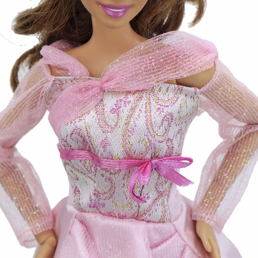 2 комплекта одежды красный костюм Дианы Принс+ розовое свадебное кружевное платье принцессы бальное платье вечерние аксессуары для Барби Кен Кукла игрушки