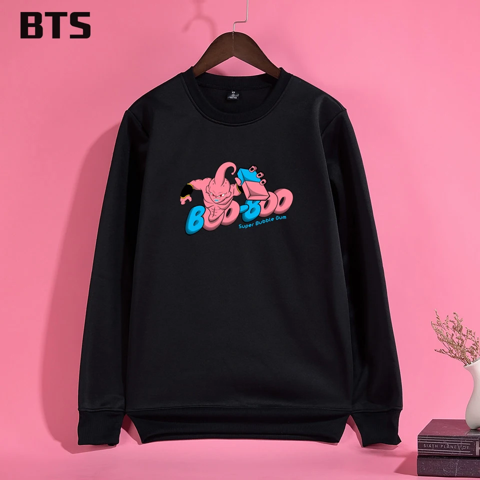 BTS BOO Толстовка для женщин Oversize высокое качество печати Эластичный Harajuku толстовки кофты с длинным рукавом