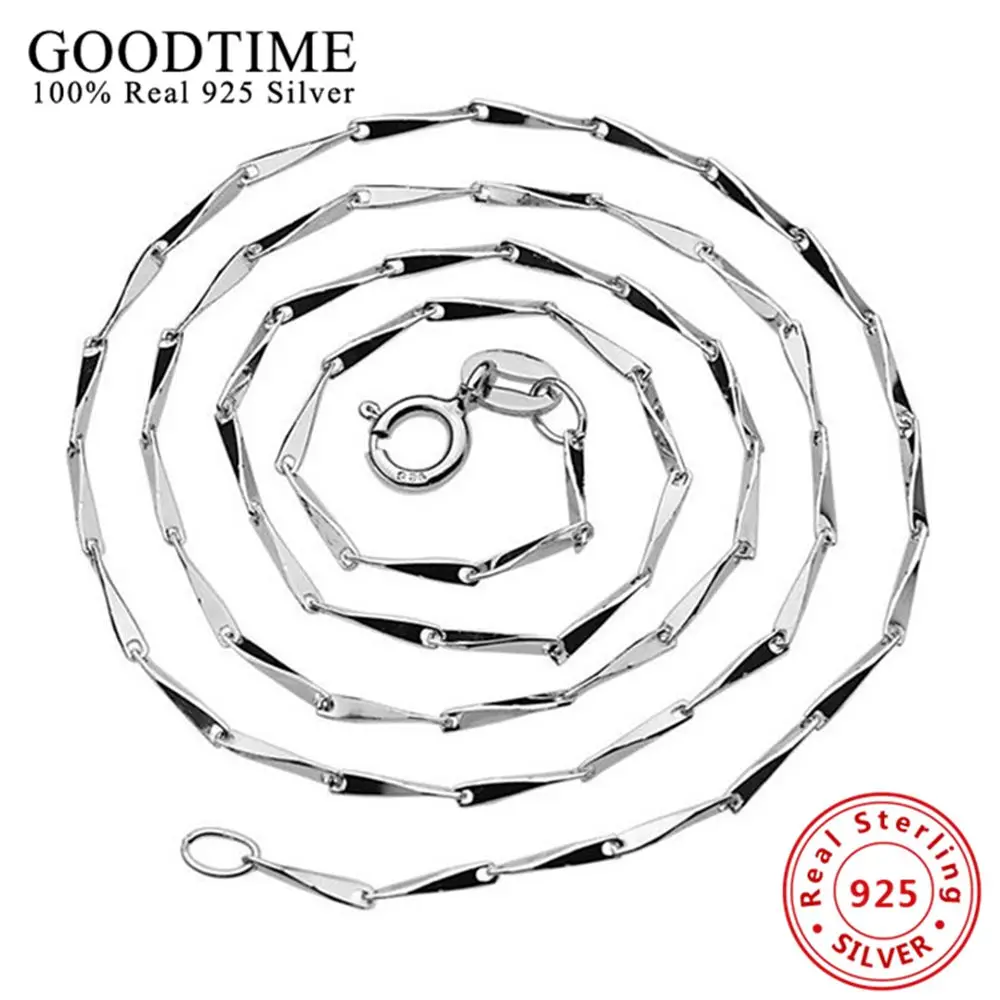 Wholesale Sterling Silver Jewelry Pure Silver Bamboo Link Chain