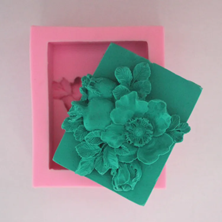 Soap Molding Silicone dies Flower Pattern silicone mold Handmade Salt