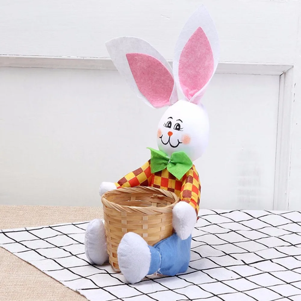 DIY милый кролик Пасхальная корзина яйца Конфеты Подарки для хранения Кролик сумка креативные пасхальные украшения вечерние принадлежности орнамент#007