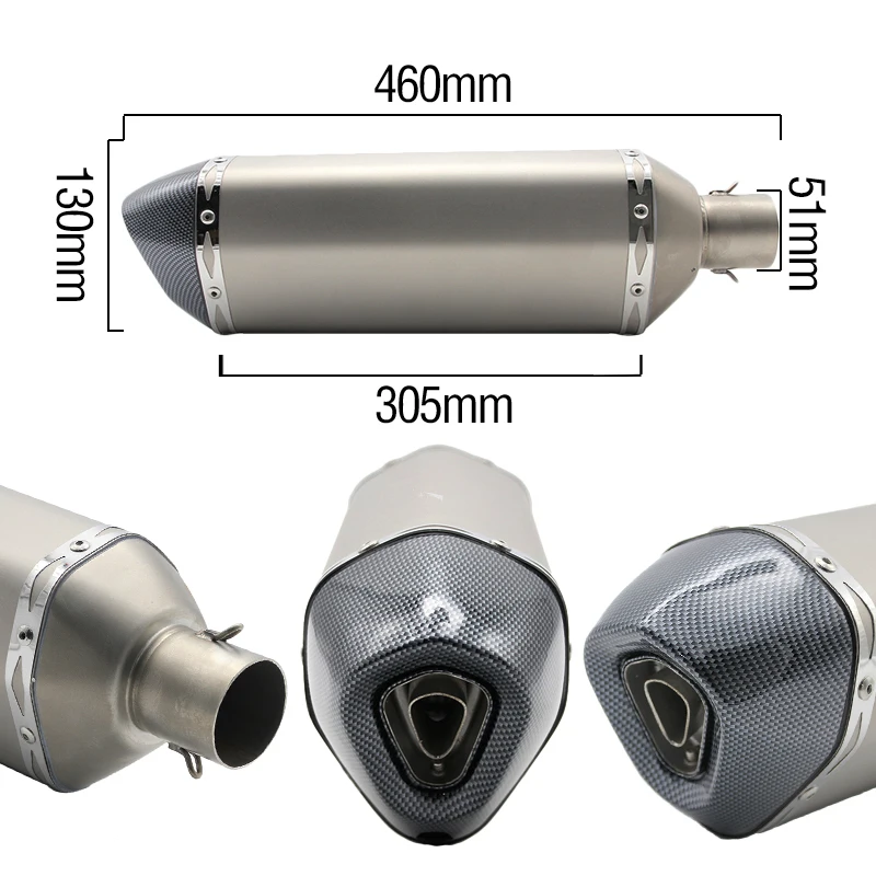 ZSDTRP изменение большой размер мотокросса выхлопная труба глушителя с дБ убийца для Akrapovic Z750 TMAX DUKE CB400 CBR