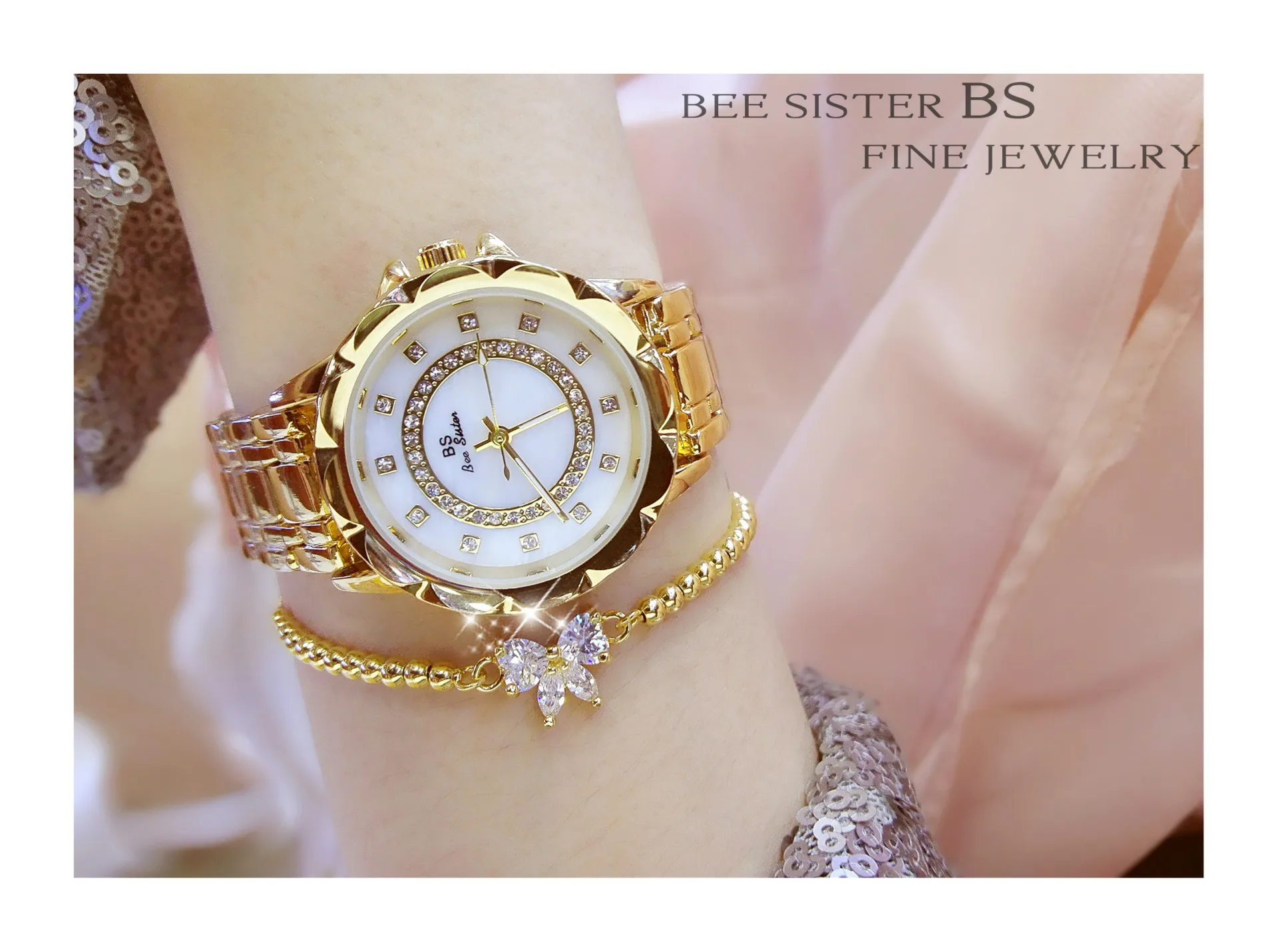 Diamond Women Luxury Brand Watch Rhinestone Elegant Ladies Watches Gold Clock Wrist Watches For Women relogio feminino