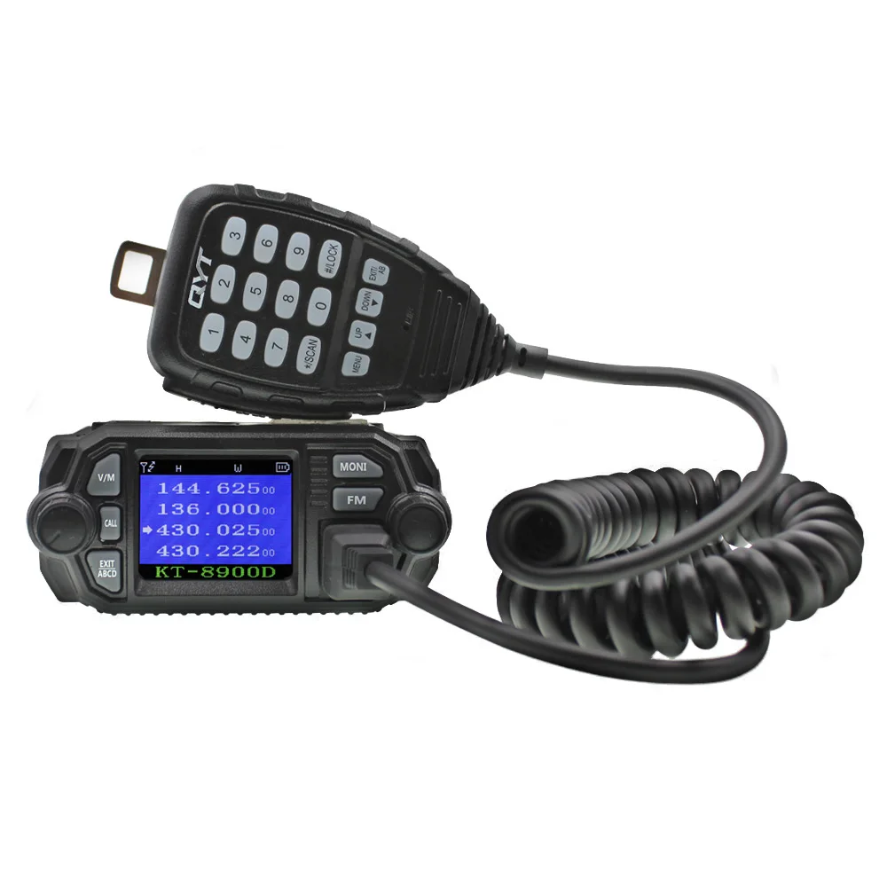 QYT KT 8900D VHF UHF мобильное радио 2 стороннее Quad дисплей двухдиапазонное мини