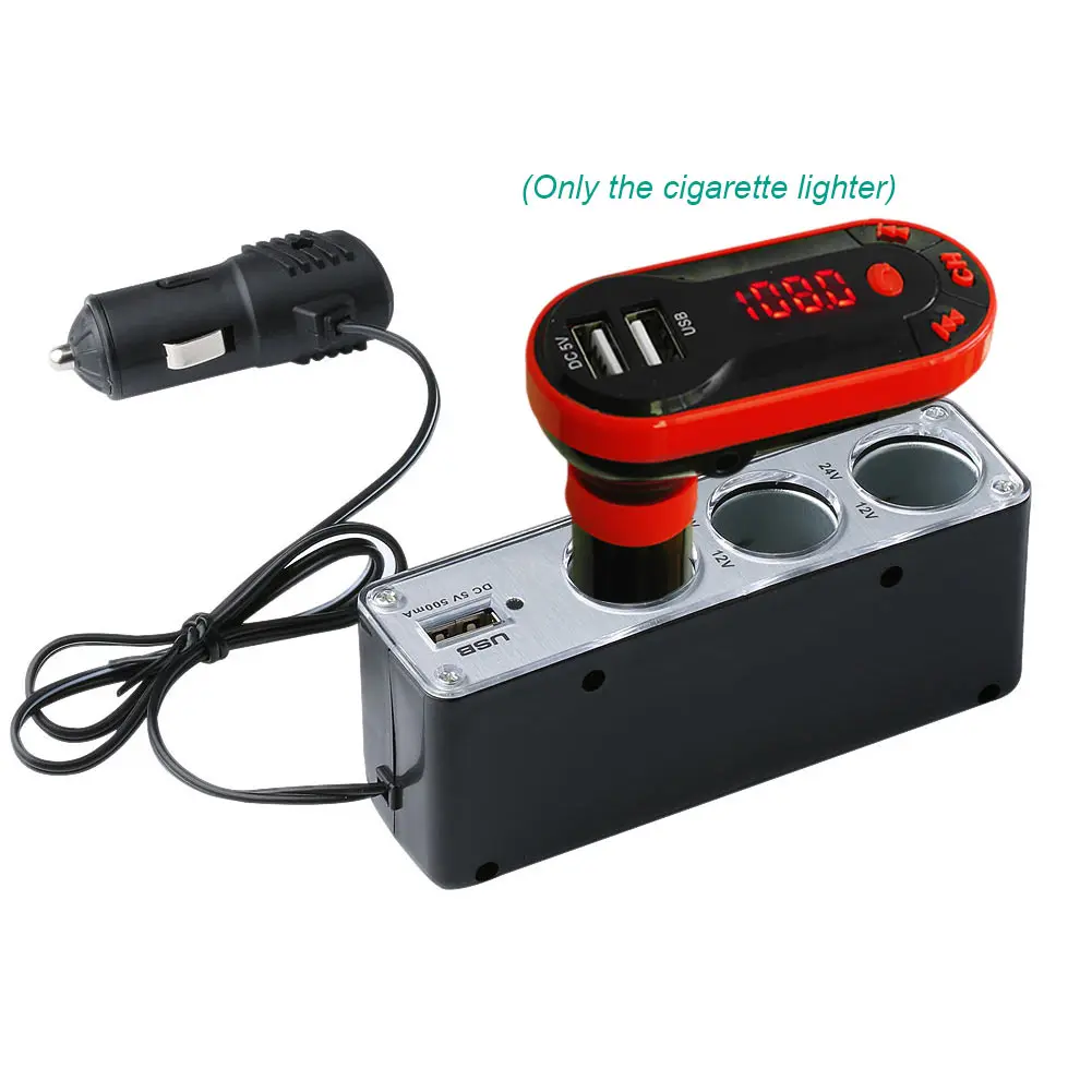 Горячая новинка 3 сдвоенная розетка Авто прикуриватель разветвитель usb-адаптер зарядное устройство DC+ USB электроника для транспортных средств аксессуары JLD