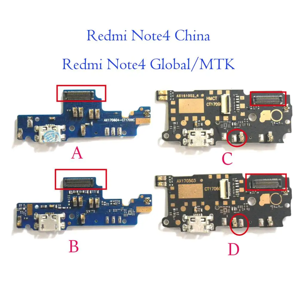 Для Xiaomi Redmi Note 4 4X Global USB зарядное устройство порт для зарядки гибкий кабель Micro док