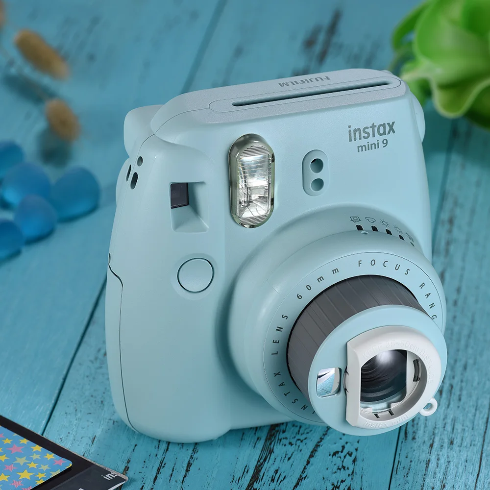Фотокамера моментальной печати Fujifilm Instax Mini 9 с 20 листами пленочной бумаги с зеркалом для селфи 2* Батарейная камера для Fujifilm Instax Mini