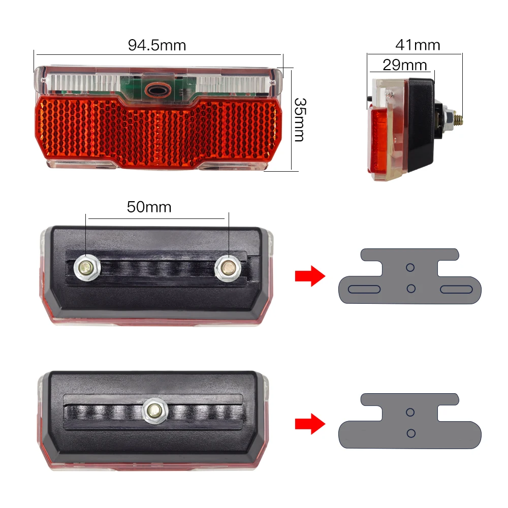 Best Red Bicycle Rear Light Use 2pcs AAA Batteries Bike Rear Rack Carrier Light Lamp With Bike Reflector Cycling Bike Lights 4 Best Red Bicycle Rear Light Use 2pcs AAA Batteries Bike Rear Rack Carrier Light Lamp With Bike Reflector Cycling Bike Lights 4