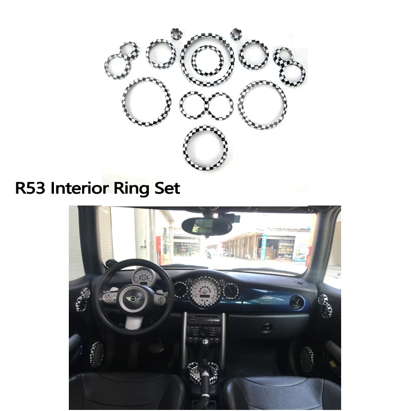 Фирменная Новинка ABS Пластик с защитой от ультрафиолетового излучения, внутренние кольца стиль mini Ray много Цвет optopn для mini cooper R50 R52 R53(12 шт./компл