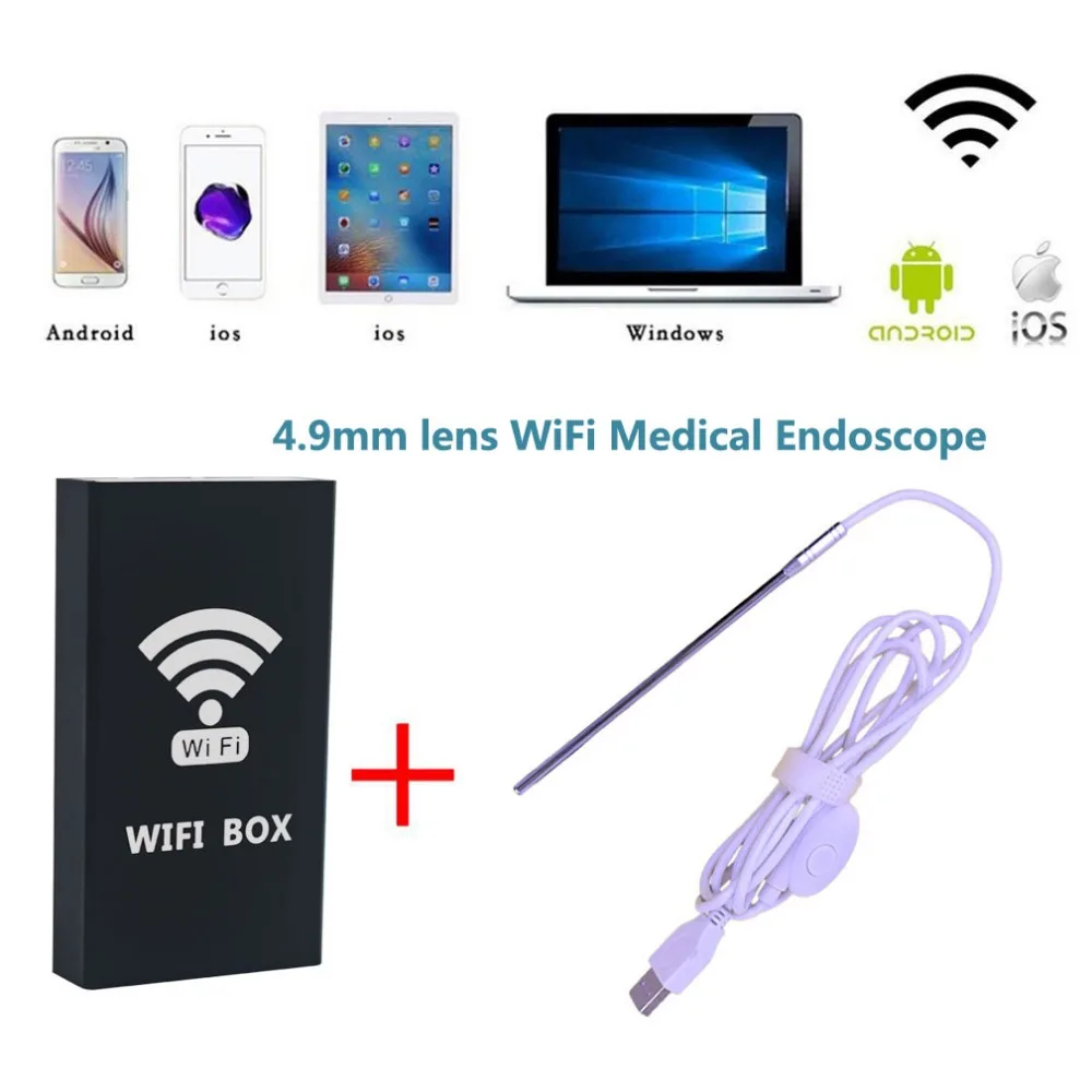 Medical Endoscope 4.9mm Lens WiFi Ear Nose Endoscope Camera Inspection