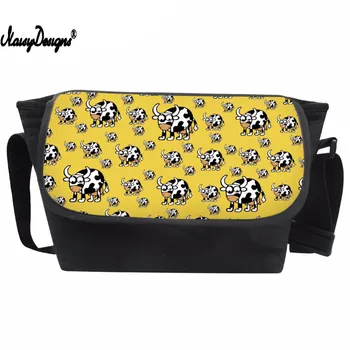 

Messenger Bag Girls Cartoon Animals Prints Crossbody Bag Children Cow Pattern Shoulder Bag for Kids Cute Satchel