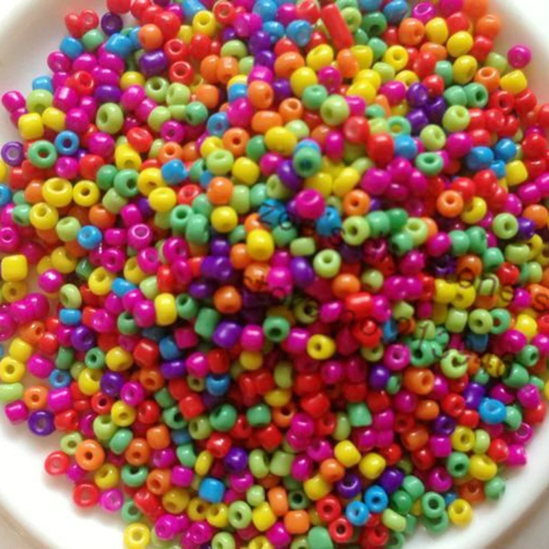 100G/7000Pcs/Pack 2MM Sweet Colourful Czech Glass Seed Beads Spacer Loose Beads Jewelry Findings