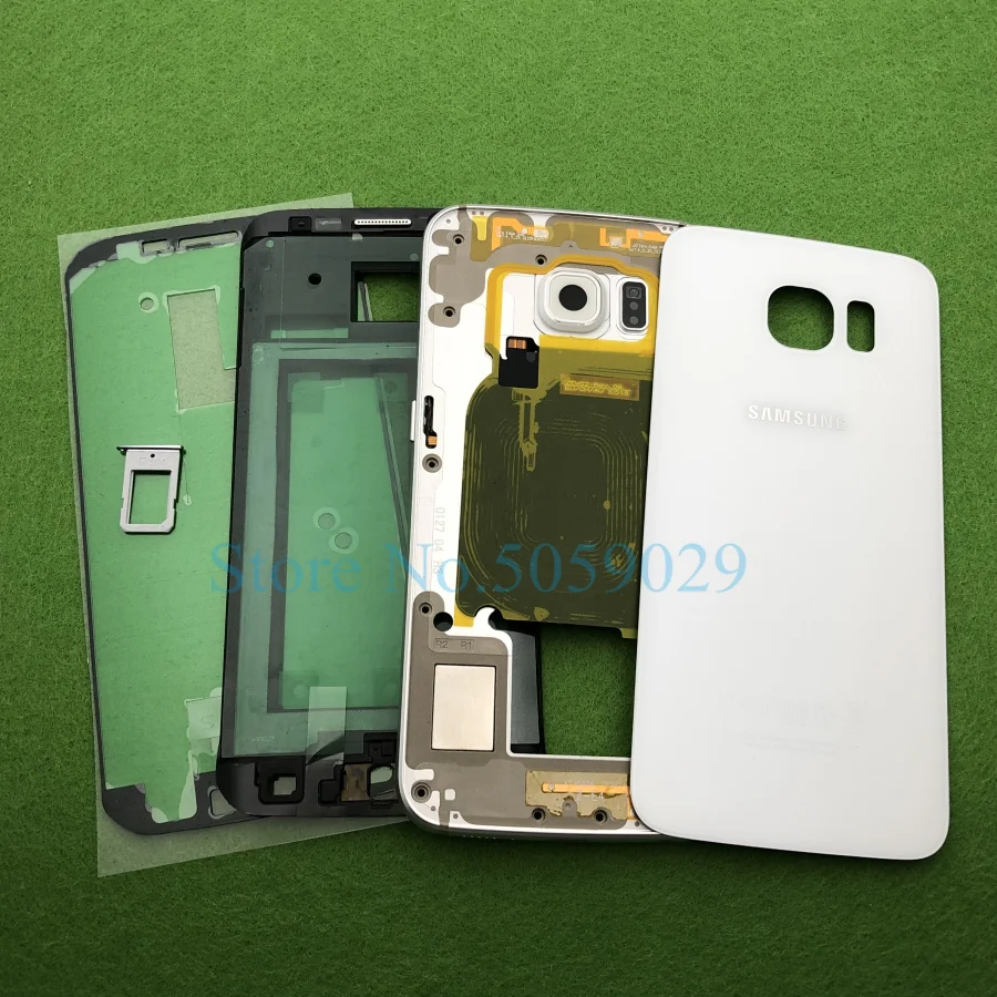 Для Samsung Galaxy S6 Edge G925 G925F средняя передняя рамка полный корпус задняя держатель