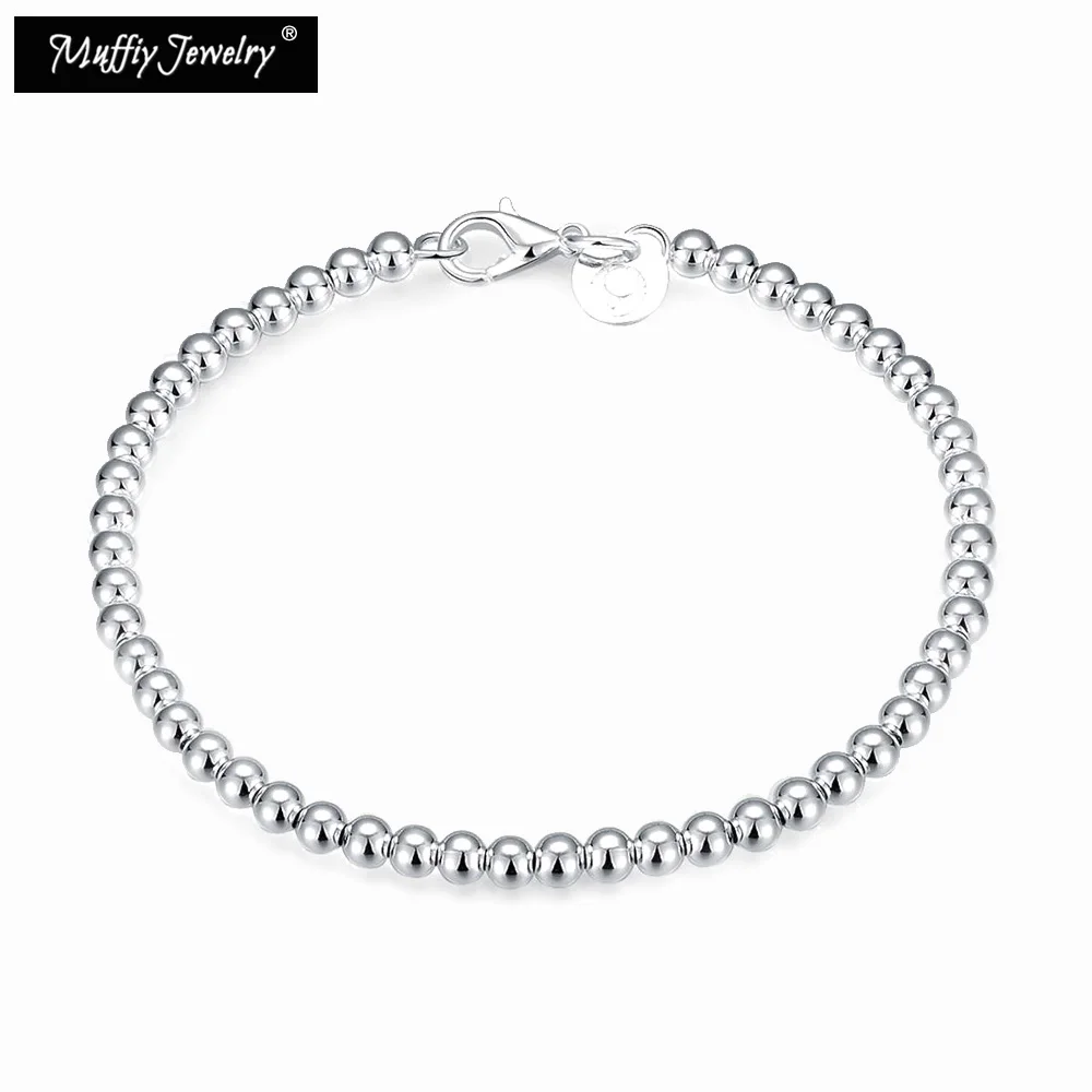 

Foreign Trade Spherical Silver Bracelet Popcorn Silver Bead Ball Bracelet Classic Silver Plated Women And Men