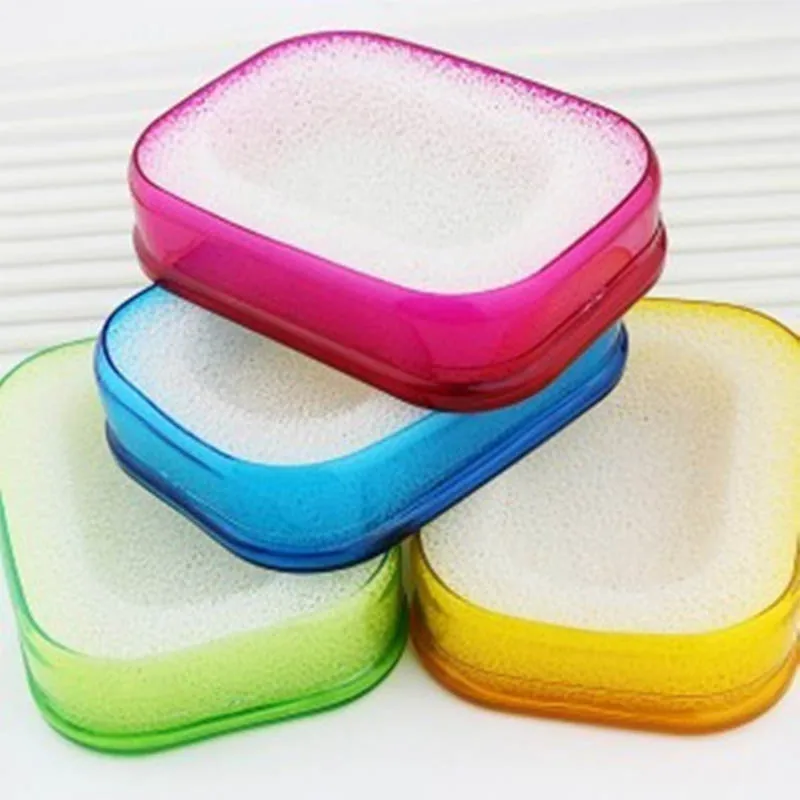 

Sponge Soap Box Double Layers Easy To Dry Dishes Box Absorbent Easy To Dry Soap Sponge Holder Dish Bathroom Accessories