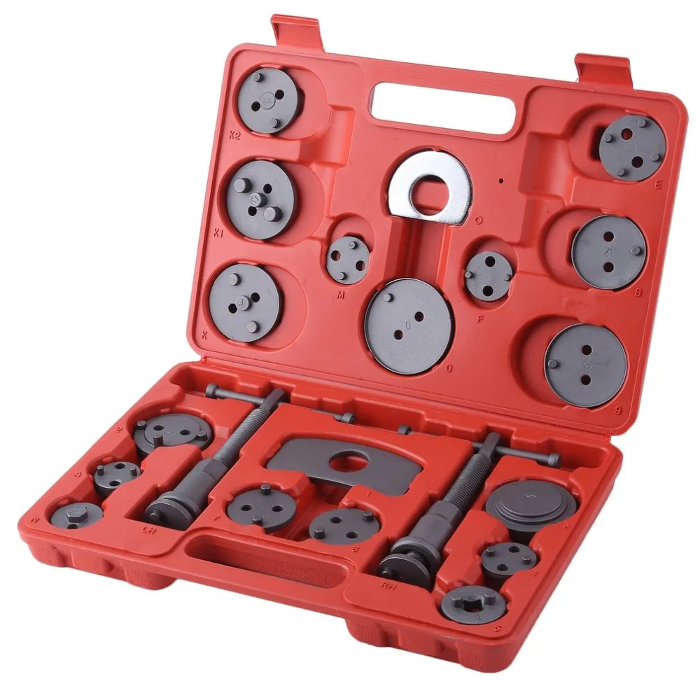 

Universal 22pcs/set Disc Brake Caliper Wind Back Kit For Brake Pad Replacement For Most Cars Garage Repair Tool With Carry Case