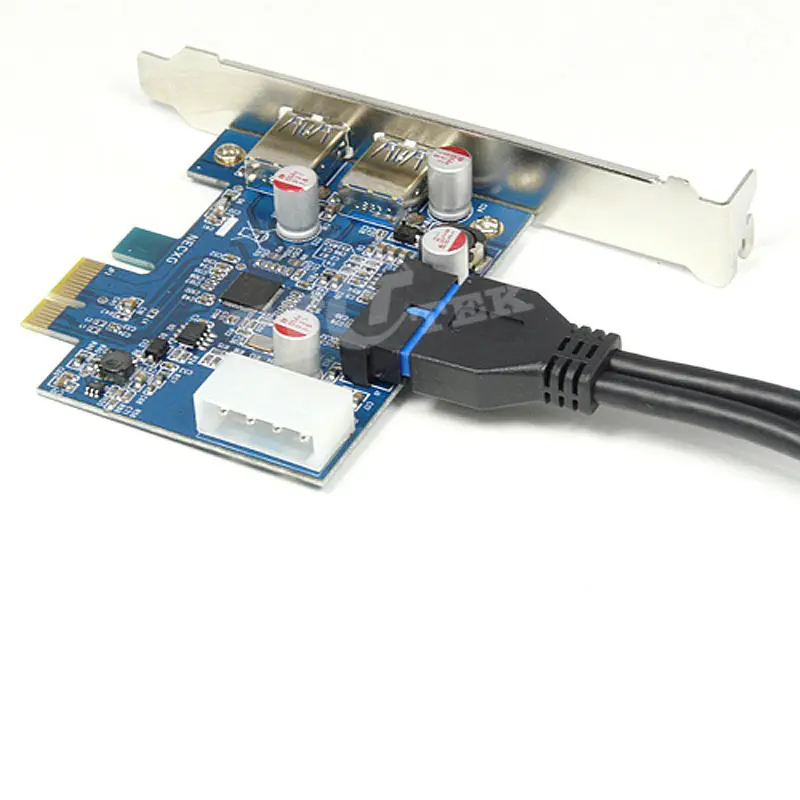 4 Port USB 3.0 PCIE PCI Express Control Card Adapter+20pin to 2 port