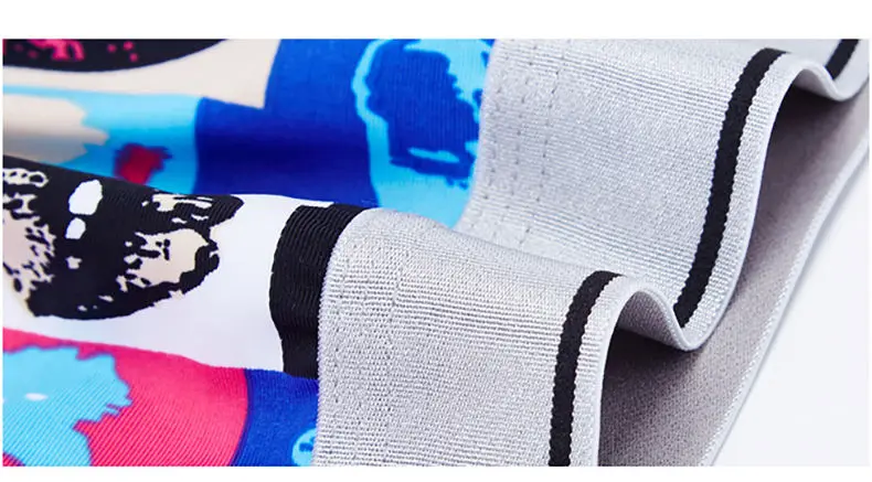 4PCS Lot Mens underwear ice breathable male boxers short print Mens bodysuit under pant Nylon Spandex Fit Size L-2XL Muls Brand-02