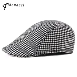 Фибоначчи 2018 Новый высокое качество весна осень плоская клетчатая кепка Винтаж таксистка шляпа Гэтсби плющ шляпы ирландская Охота