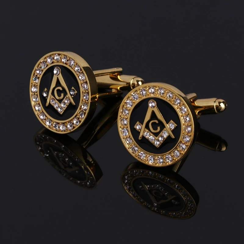Men Cufflinks High End Luxury Rhinestone Charm Suit Fashion For Wedding Business Men Cufflinks