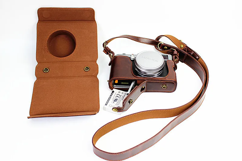 Роскошные Камера видео чехол сумка для цифровой камеры Fujifilm X100 X100S X100T из искусственной кожи Камера сумка Винтаж защитную крышку вынуть Батарея напрямую