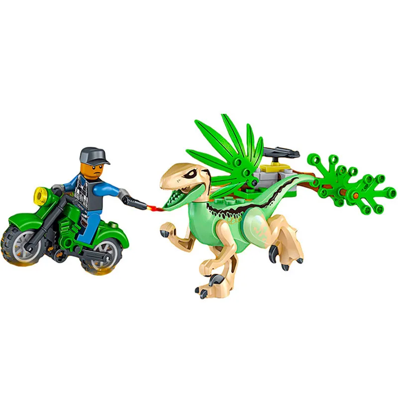 Jurassic World 2 Brutal Raptor Building Blocks Model  Dinosaur Figures Bricks Toys For Children Compatible with Legoing