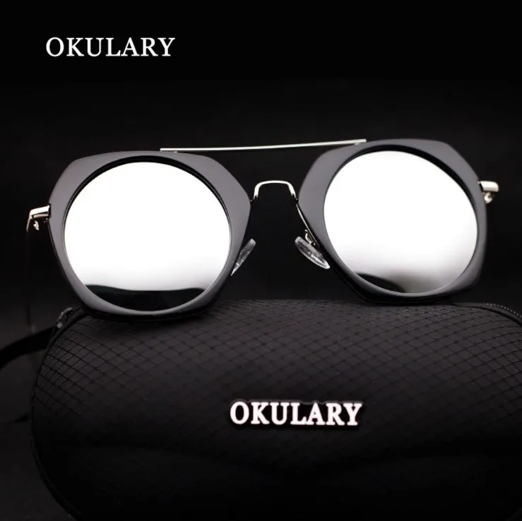 OKULARY высокое качество унисекс Ретро стиль круглые поляризованные солнцезащитные