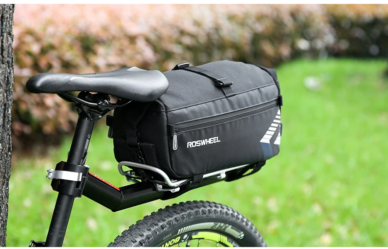 Roswheel 10L практичный велосипед багажный велосипед pannier задняя Сумка-переноска ударопрочный и устойчивый к разрыву черный