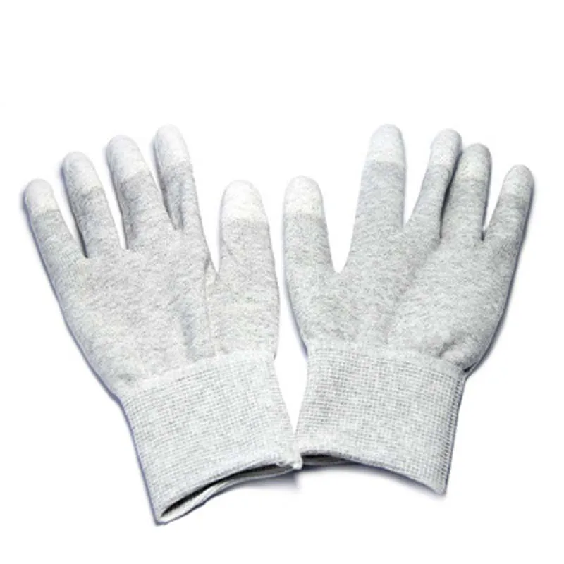 

Encrypted white cotton yarn gloves Thickened construction site wear protective gloves