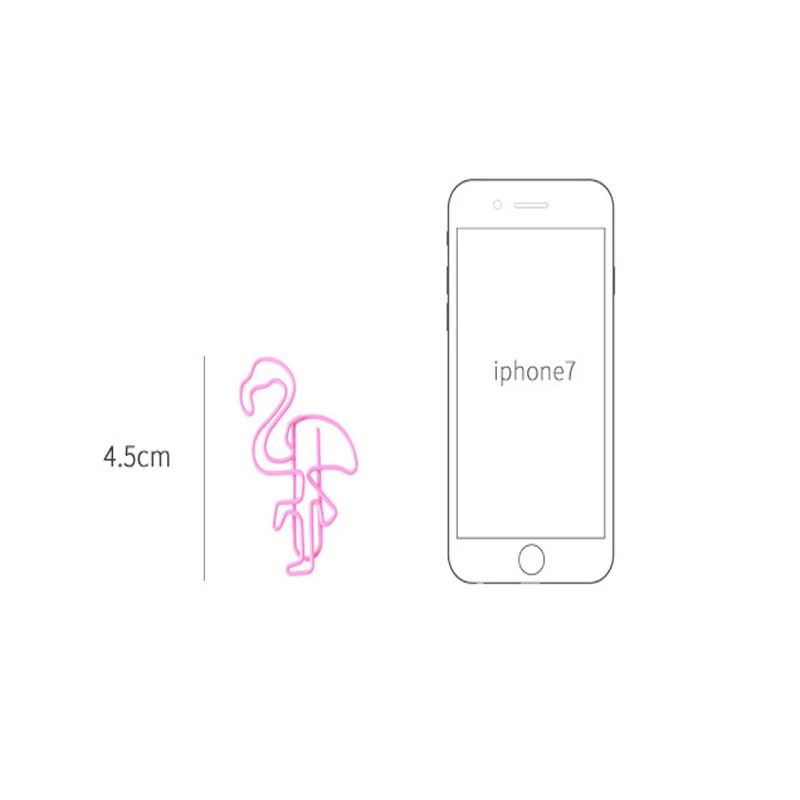 Clipes de Papel Marcador e Encadernação para Documento Escola e Escritório Fornecimento por Atacado Lote Adorável Animal Rosa Flamingo Metal 100 Pçs - 9 100 pçs lote adorável animal rosa flamingo