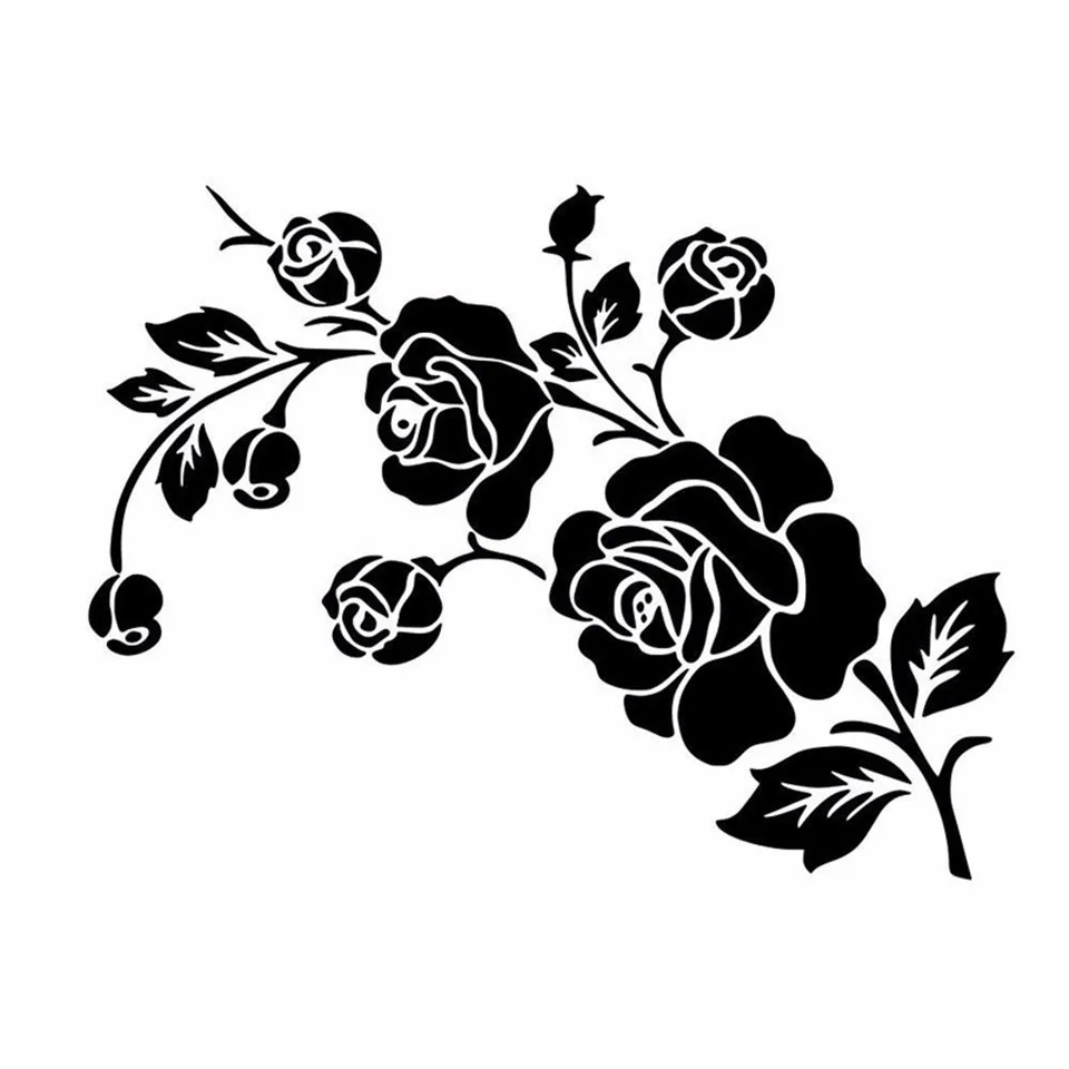 Waterproof Car Decoration Sticker Flower Window Decoration Vinyl Decal Motorcycle Reflective Car Sticker Car Styling 1612CM  (7)