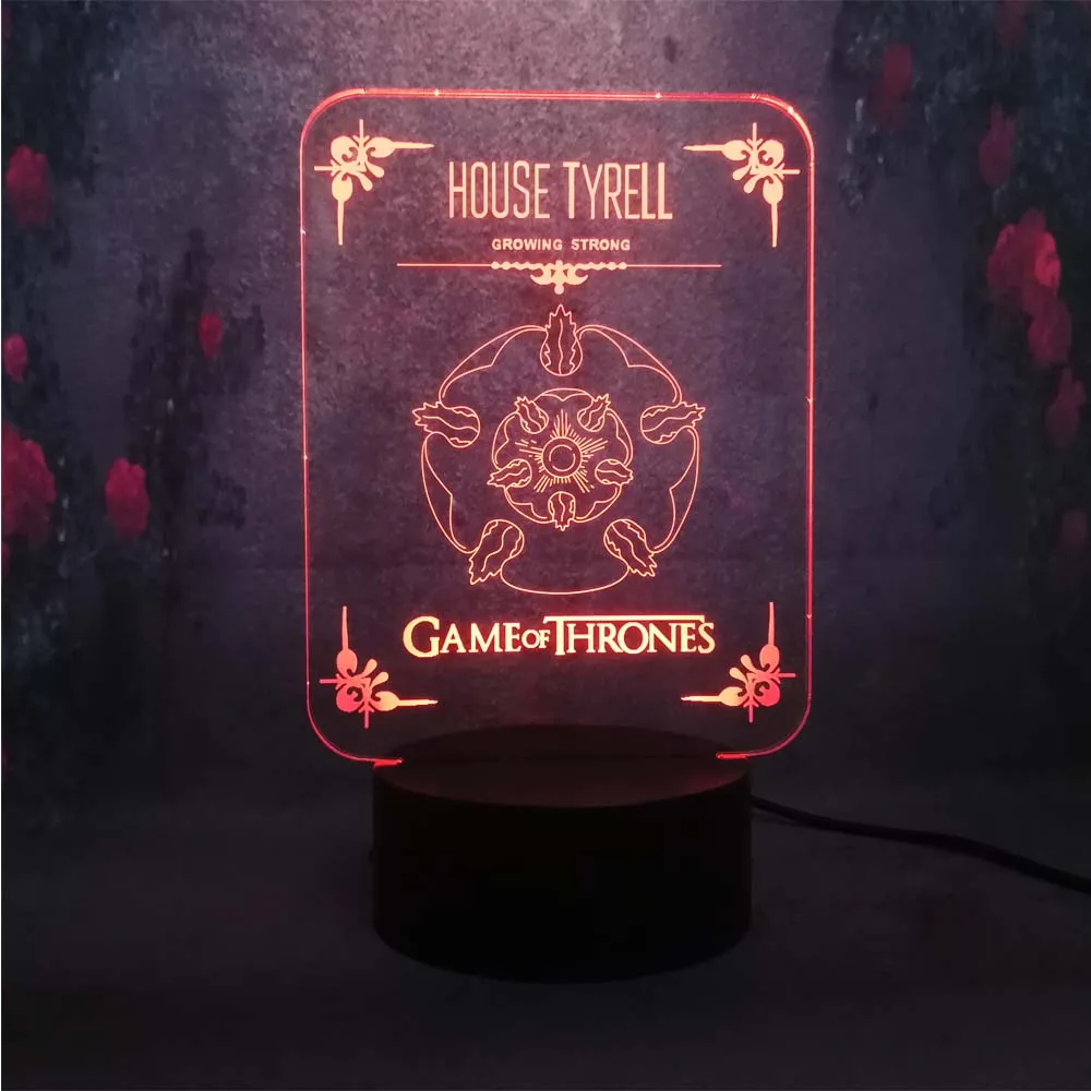 Новинка ночник для сна ребенка экономит энергию Gmae of Thrones дом TYRELL Декор товары