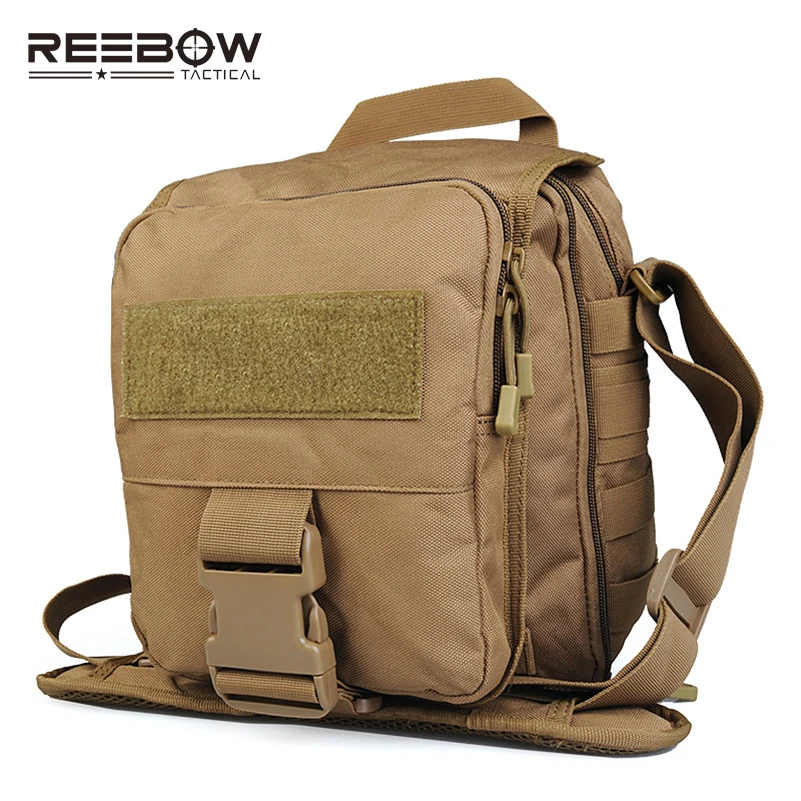 REEBOW TACTICAL Outdoor Sports Sling Pack Men Running Camping Military Messenger Bag MOLLE Strap ...