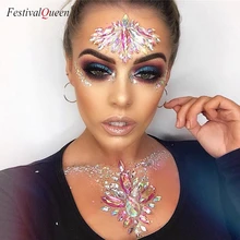 Временные Стразы, клейкие наклейки для лица, драгоценные камни, липкие украшения для лица, кристалл драгоценности, фестиваль, блестящие драгоценные камни, вечерние наклейки на грудь, s