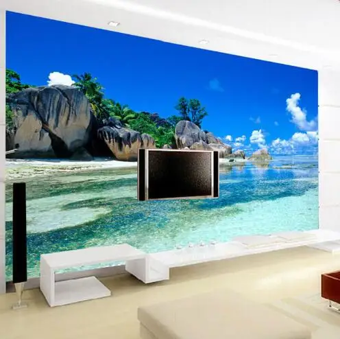 Custom 3D Mural Wallpaper Canvas Bedroom Livig Room TV Sofa Backdrop Wall paper Ocean Sea Beach 3D Photo Wallpaper Home Decor Custom 3D Mural Wallpaper Canvas Bedroom Livig Room TV Sofa Backdrop Wall paper Ocean Sea Beach 3D Photo Wallpaper Home Decor