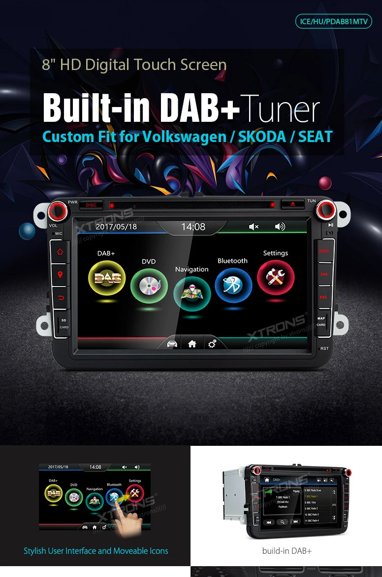 Discount 8" Special Car DVD for Skoda Roomster 2006-2015 & Octavia 2007-2012 & Yeti 2009-2015 with Built-in Vehicle Standard DAB+ Module 1 Discount 8" Special Car DVD for Skoda Roomster 2006-2015 & Octavia 2007-2012 & Yeti 2009-2015 with Built-in Vehicle Standard DAB+ Module 1