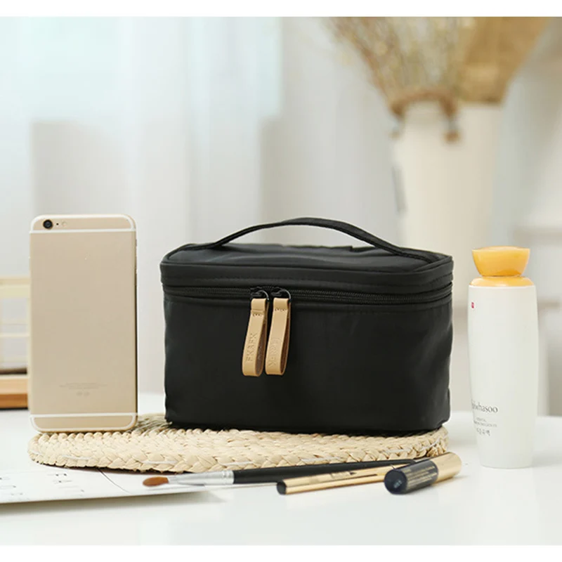 Women Cosmetic Bag Zipper Toiletry Case Lady Brush Organizer Travel