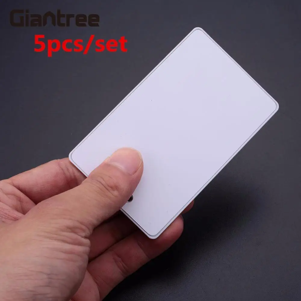 

Giantree 5pcs 125Khz RFID T5577 Thick Cards Proximity Rewritable ID Card Blank Thin ID Card Rewrite Writable Access Control
